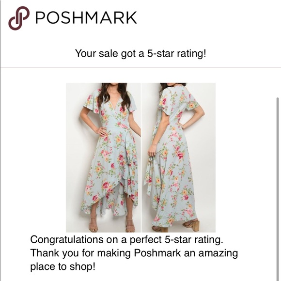 #52 FLORAL PRINT WRAP DRESS - Picture 9 of 9